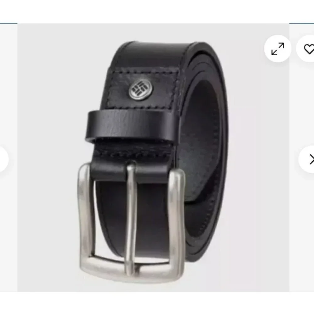 NEW Men's Columbia Black Leather Belt Size XLarge 40 - 42 Waist